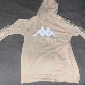 Kappa Heavyweight Fleece Hoodie Beige Colourway